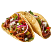 Delicious taco filled with flavorful doner kebab meat, fresh vegetables, and savory sauce